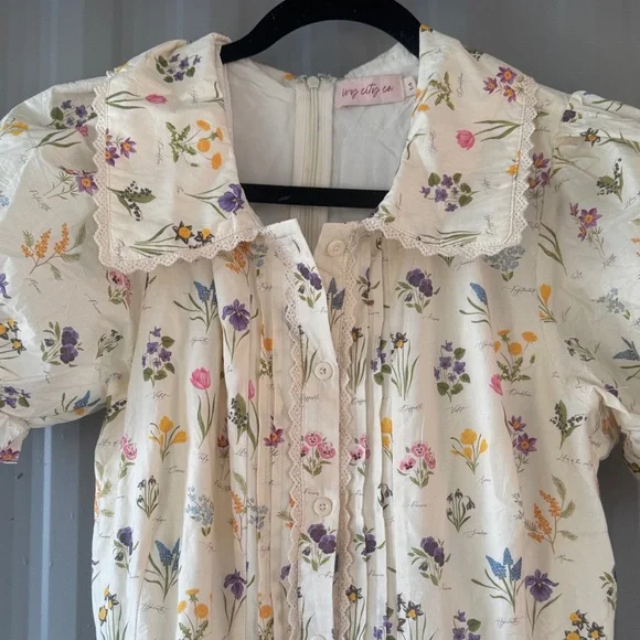 Ivy City Co Cream Floral Midi Dress - Picture 3 of 12